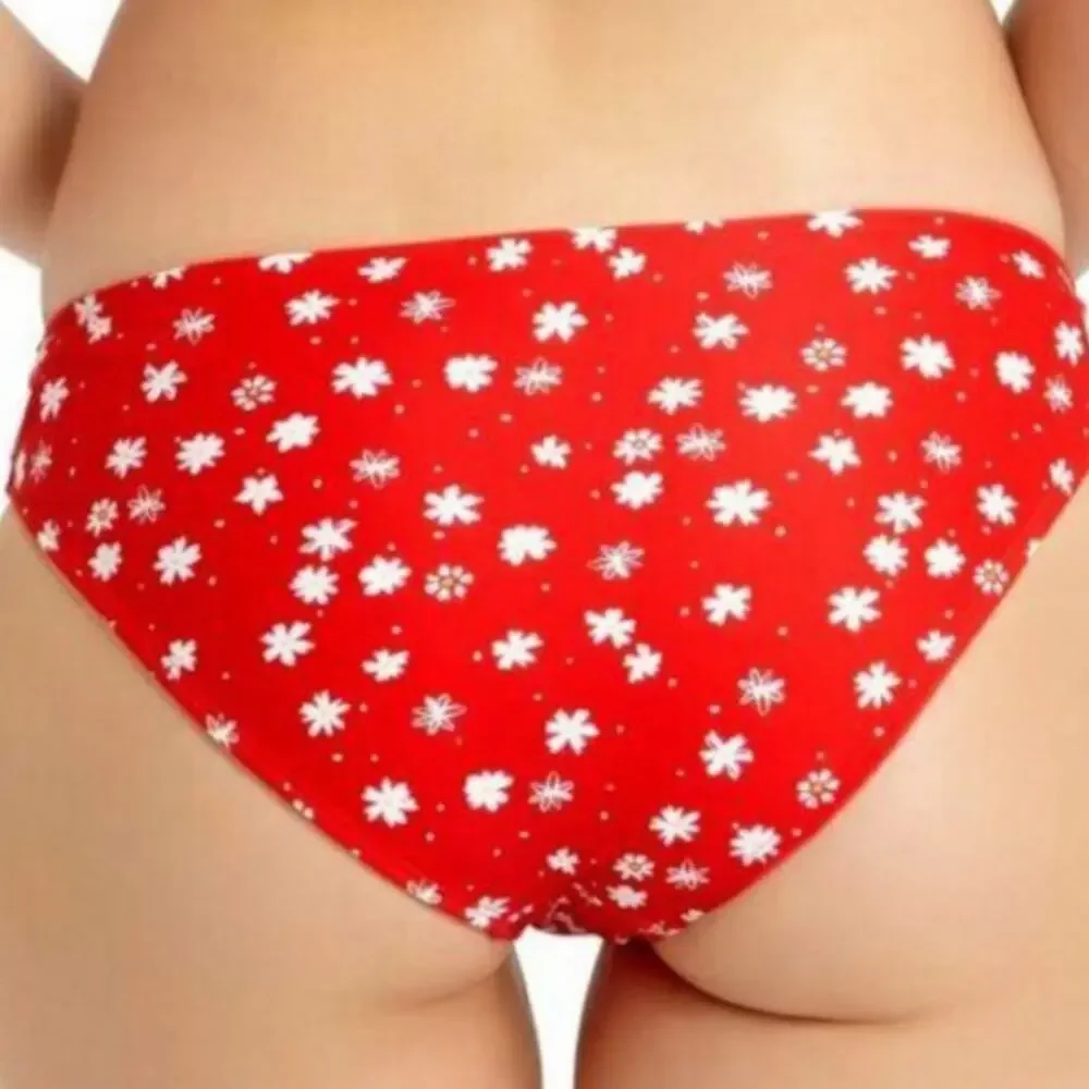 California Waves red strappy  bikini swim bottom